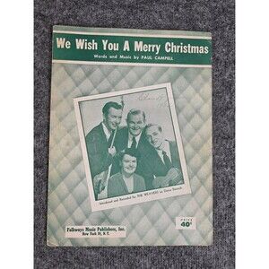 We Wish You A Merry Christmas Sheet Music as Recorded by The Weavers Campell